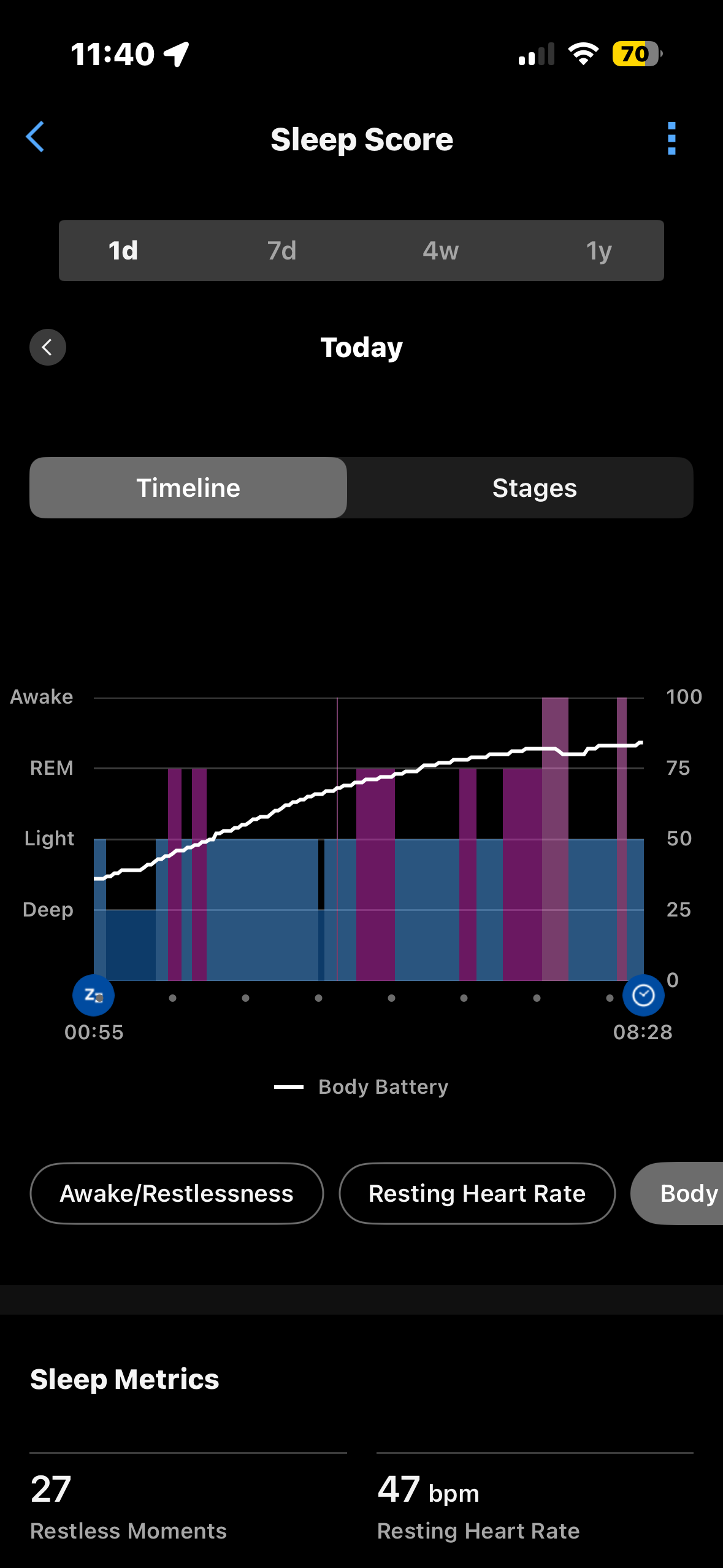 Garmin body battery